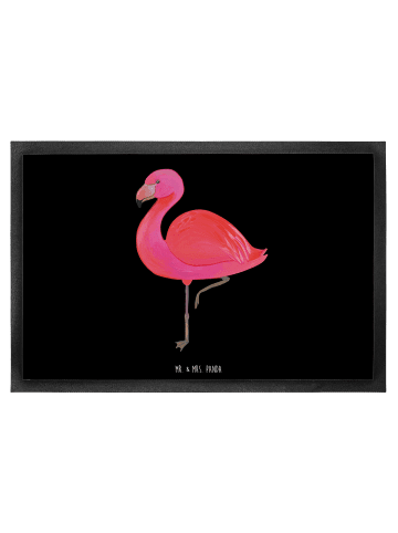 Mr. & Mrs. Panda Türvorleger Flamingo Classic ohne Spruch in Schwarz