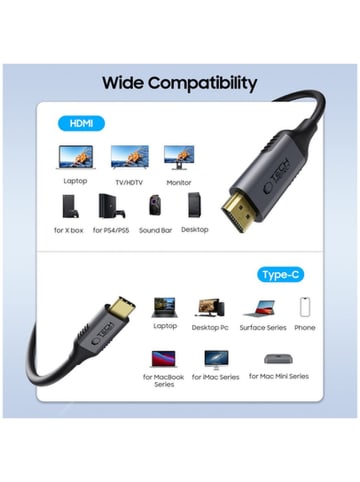 Tech Protect Tech Protect UltraBoost USB-C HDMI 60Hz Kabel 180cm