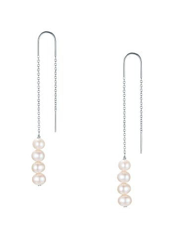 Valero Pearls Perlen-Ohrhänger Sterling Silber Süßwasser-Zuchtperle in weiß