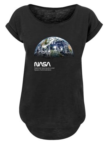 F4NT4STIC Long Cut T-Shirt NASA View Of The Earth in schwarz