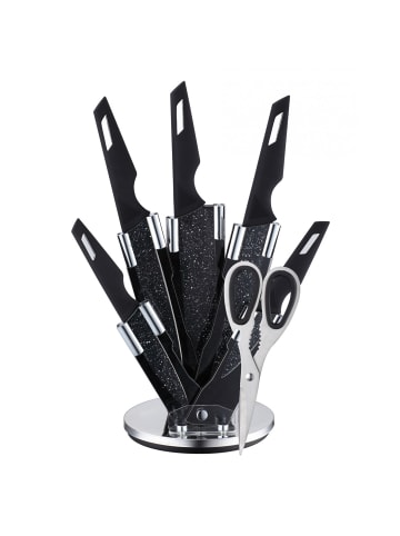 Cheffinger 7-teiliges Küchenmesser-Set für Hobbyköche All-in-One in Marmor Schwarz