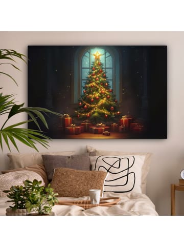 MuchoWow Leinwand Bilder Grün