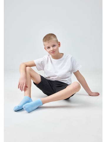 SNOCKS Kinder Sneaker Socken aus Bio-Baumwolle Blau 6 Paar