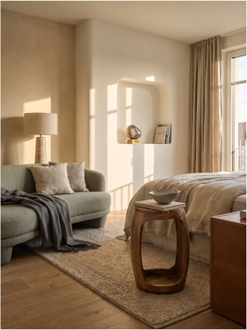 KADIMA DESIGN Beistelltisch rund, Massivholz, handgefertigt, Modern