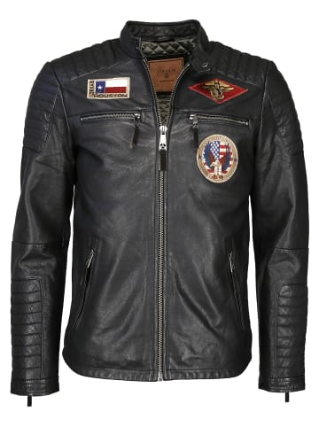 TOP GUN Lederjacke TG20192023 in schwarz