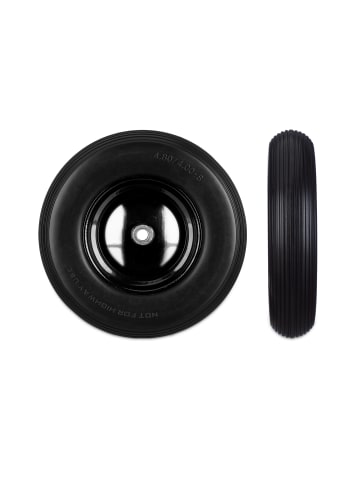 relaxdays 4x Schubkarrenrad "4.80 4.00-8" in Schwarz