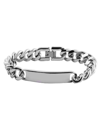 Adeliás Herren Armband aus Edelstahl 21,5 cm in silber