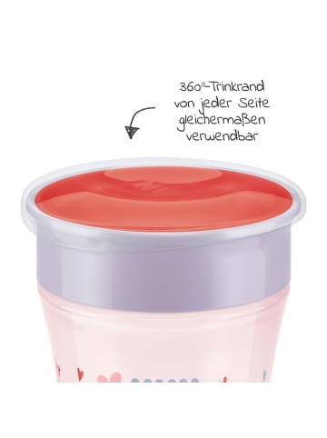 NUK Trinklern-Becher Evolution Magic Cup 230 in rot,motiv