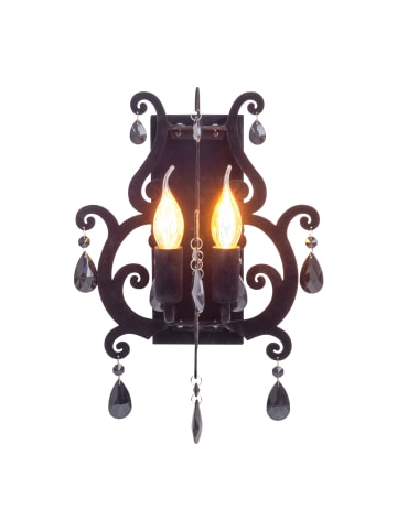näve Wandleuchte "BLACK VELVET" in schwarz - (L)30 cm x (B)20 cm x (H)40 cm