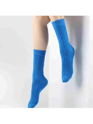 MUNADUNA 4er-Set '3D Streifen' Socken Dunkel