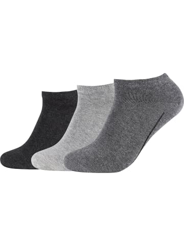 camano Bio Unisex-Sneaker-Socken 3 Paar ca-soft in anthrazit-/grau meliert