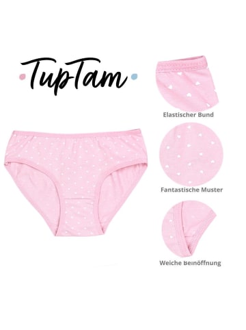TupTam Mädchen Slips mit Aufdruck 10er Pack in grau/pink
