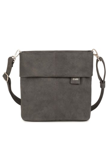 Zwei Mademoiselle M8 - Schultertasche 25 cm (nubuk-espresso) in nubuk-stone