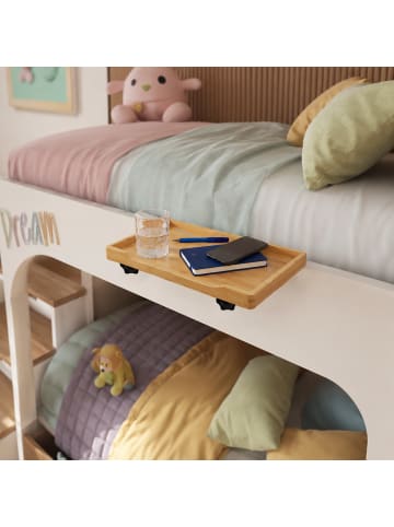 relaxdays Nachttisch klemmbar in Natur - (B)36 x (H)9 x (T)25,5 cm