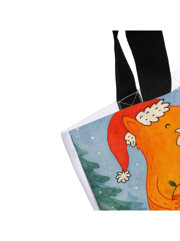 Mr. & Mrs. Panda Strandtasche Fuchs Weihnachten Design ohne Spruch in Weiß