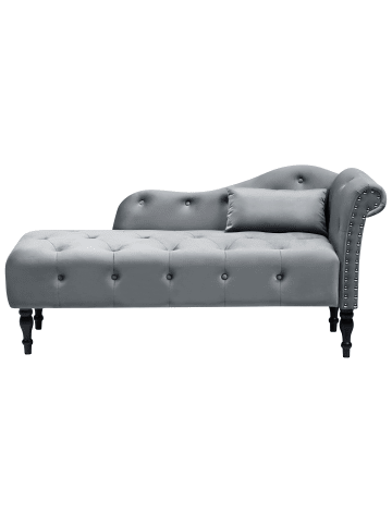 Beliani Chaiselongue IVRY in Grau/Schwarz - (W) 152 x (H) 72 x (L) 62 cm