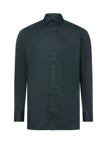 OLYMP  Hemd in schwarz smaragd - 0001