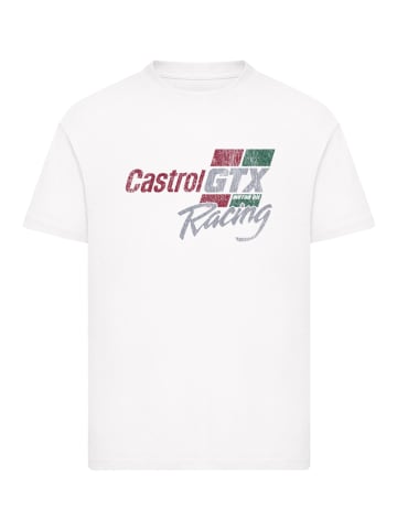 F4NT4STIC T-Shirt Castrol Vintage Distressed GTX Racing in weiß
