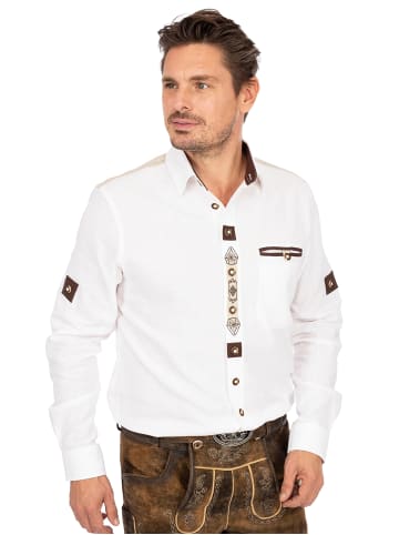 OS-Trachten Trachtenhemd 420017-3003 in weiß