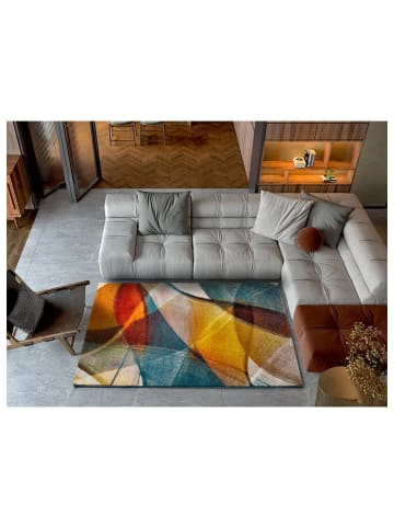 Atticgo Kurzflor-Teppich LEIRE in mehrfarbig