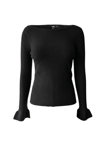 Zero  Feinstrickpullover mit Rüschen in Black Beauty