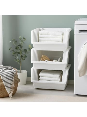 5five Simply Smart 3-stufiger Schubladenorganizer in Weiß, (B) 41 x (H) 66 x (L) 45 cm