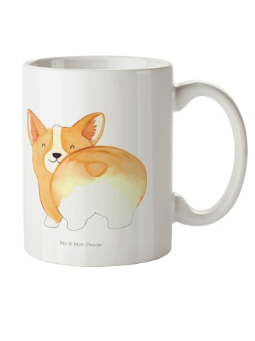 Mr. & Mrs. Panda Tasse Corgi Po ohne Spruch in Weiß