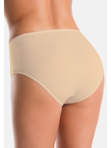 Teyli 3er Pack: Hohe Taille Baumwollslip Classico in beige