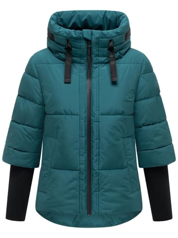 Navahoo Steppjacke Lotusherz XIV in Ocean Green