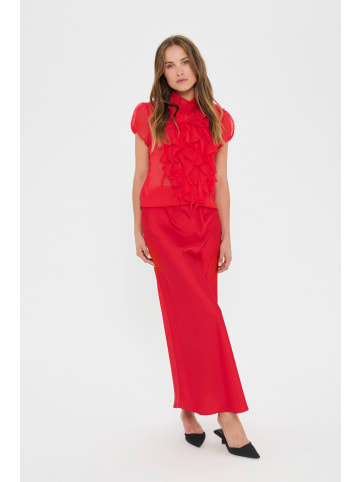 SAINT TROPEZ Langarm - Hemd LiljaSZ Gerade Passform in Chinese Red