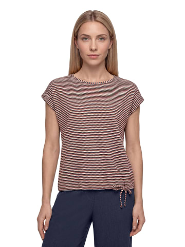 Betty Barclay Strukturshirt mit Tunnelzug in Dark Blue/Brown
