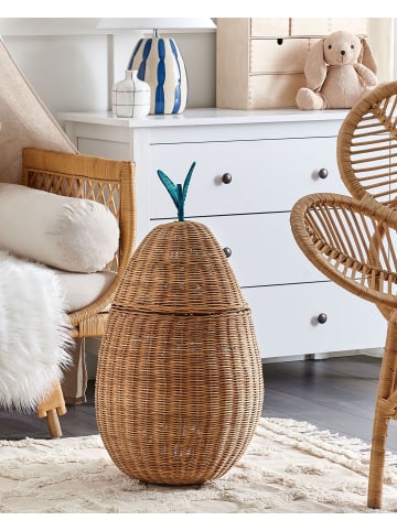 Beliani Korb VAGSOY in /Beige/Grün - (W) 40 x (H) 77 x (L) 40 cm