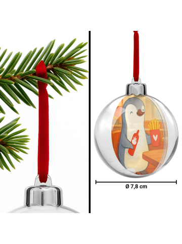 Mr. & Mrs. Panda christbaumkugel Pinguin Pommes Design ohne Spruch in Weiß