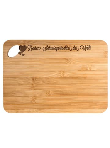 Mr. & Mrs. Panda Holzbrett Schwiegertochter mit Spruch in Braun