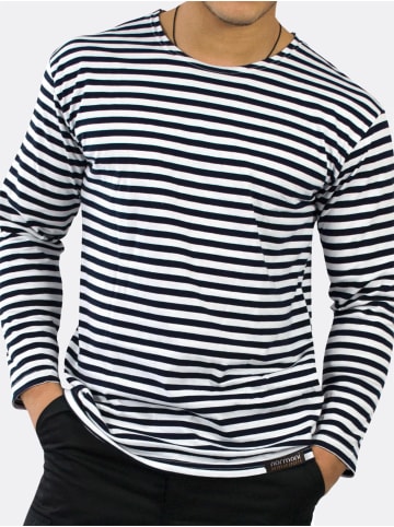 Normani Outdoor Sports Marine Seemanns Langarm Shirt Sankt Petersburg in Schwarz/Weiß