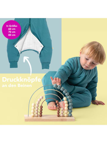 Schlummersack Schlafsack mit Füßen, 3.5 TOG in Petrol