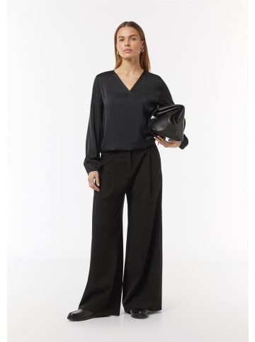 comma Bluse langarm in Blau