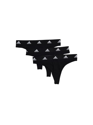 adidas Tangas 3er Pack in schwarz