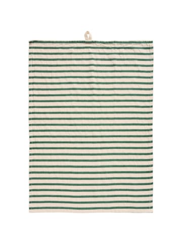 IB Laursen Geschirrtuch mit Querstreifen in grün