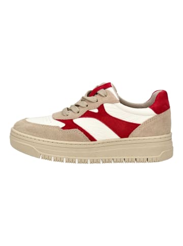 Tamaris Sneaker in Beige/Rot