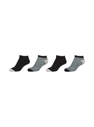 camano Sneakersocken 4er Pack silky touch in Schwarz