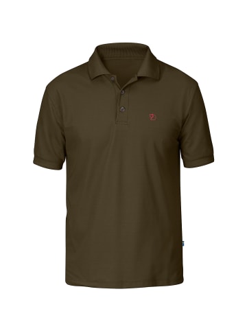 FJÄLLRÄVEN Poloshirt Crowley Piqué in Dunkeloliv