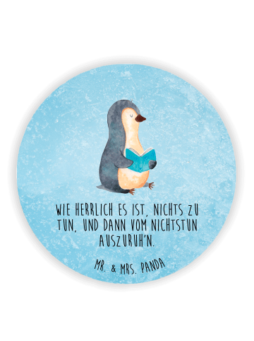 Mr. & Mrs. Panda magnet Pinguin Buch mit Spruch in Eisblau