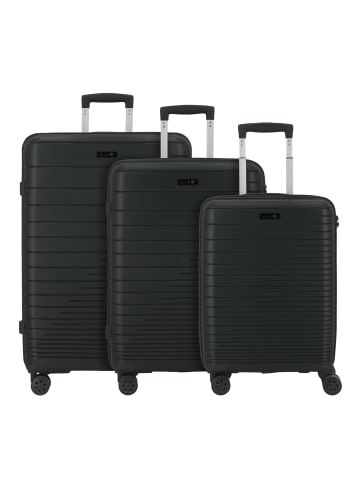 D&N Travel Line 4600 4 Rollen Kofferset 3-teilig in black