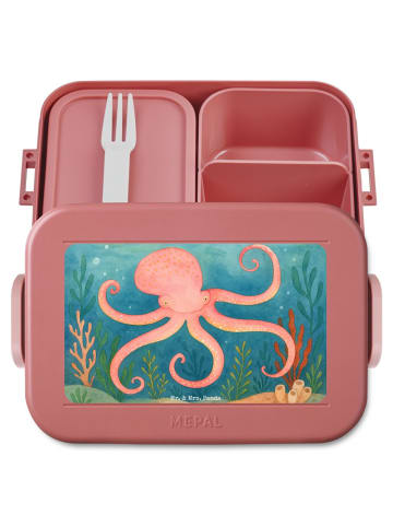 Mr. & Mrs. Panda MEPAL Bentobox Tintenfisch Design ohne Spruch in Rot Pastell
