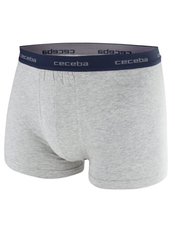 CECEBA Boxershorts 4er Pack in Dunkelblau / Grau melange