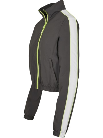 Urban Classics Track Jacket in darkshadow/electriclime