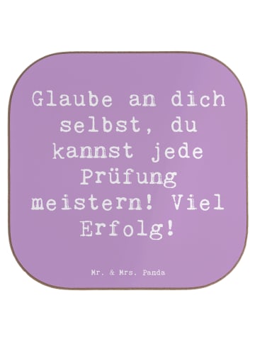 Mr. & Mrs. Panda Untersetzer für Gläser Spruch Prüfungen bestehe... in Lavendeltraum