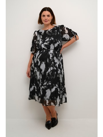 KAFFE curve Kleid KCliva in Black/Grey Blurry Graphics