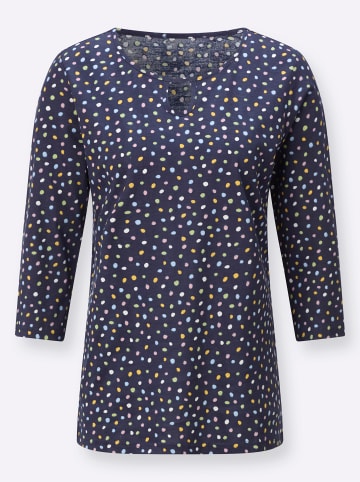 Sieh an! Freizeitshirt in marine-bedruckt
